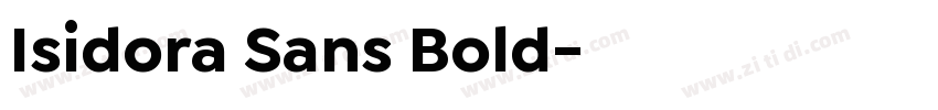 Isidora Sans Bold字体转换